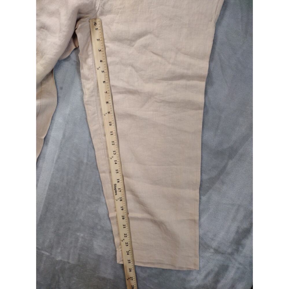 NWT Quince 100% Linen Wide Leg Pants Womens Large Flax Beige Beach Quiet Luxury - Picture 6 of 13
